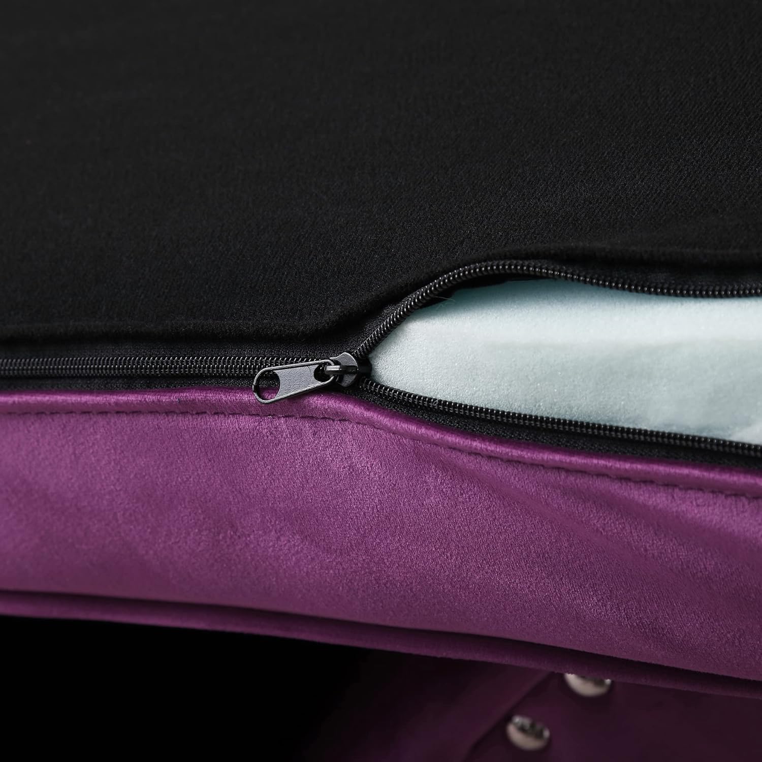 Sofá biplaza de terciopelo de 61 pulgadas, sofá Chesterfield tapizado con 2 almohadas redondas, sofá biplaza moderno de mediados de siglo con