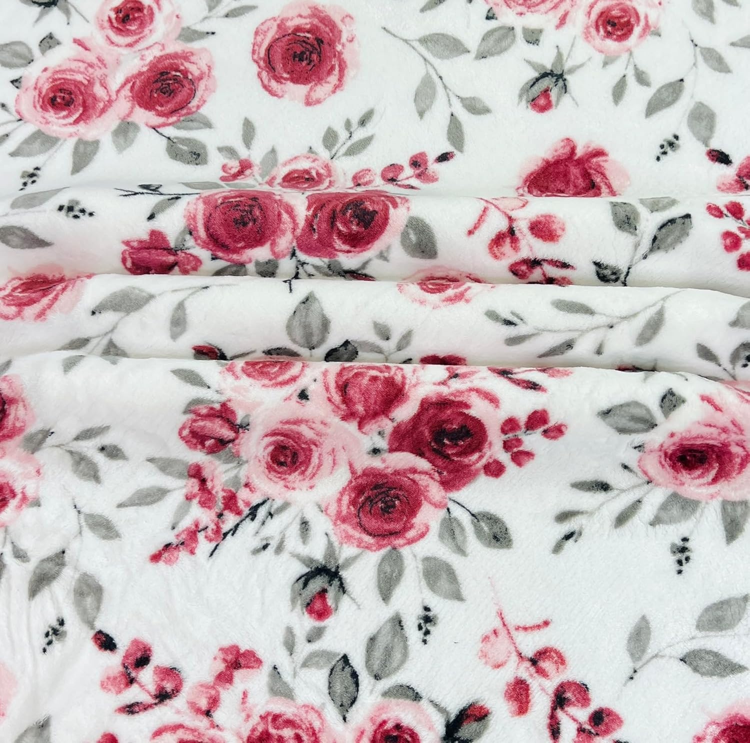 Serafina Home Manta VelSoft Durable Fleece Accent para cama o sofá (rosas rubor, 50 x 70 pulgadas)