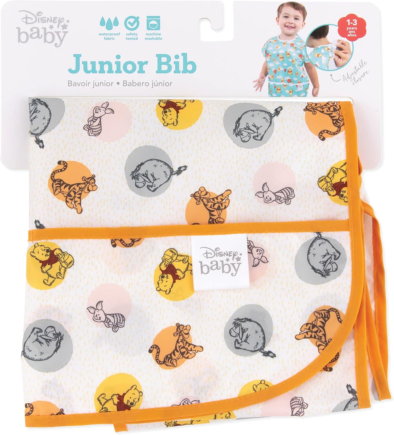 Bumkins Baberos para bebés y niños pequeños, baberos para niñas y niños, grandes para 1-3 años, babero impermeable de manga corta para niños