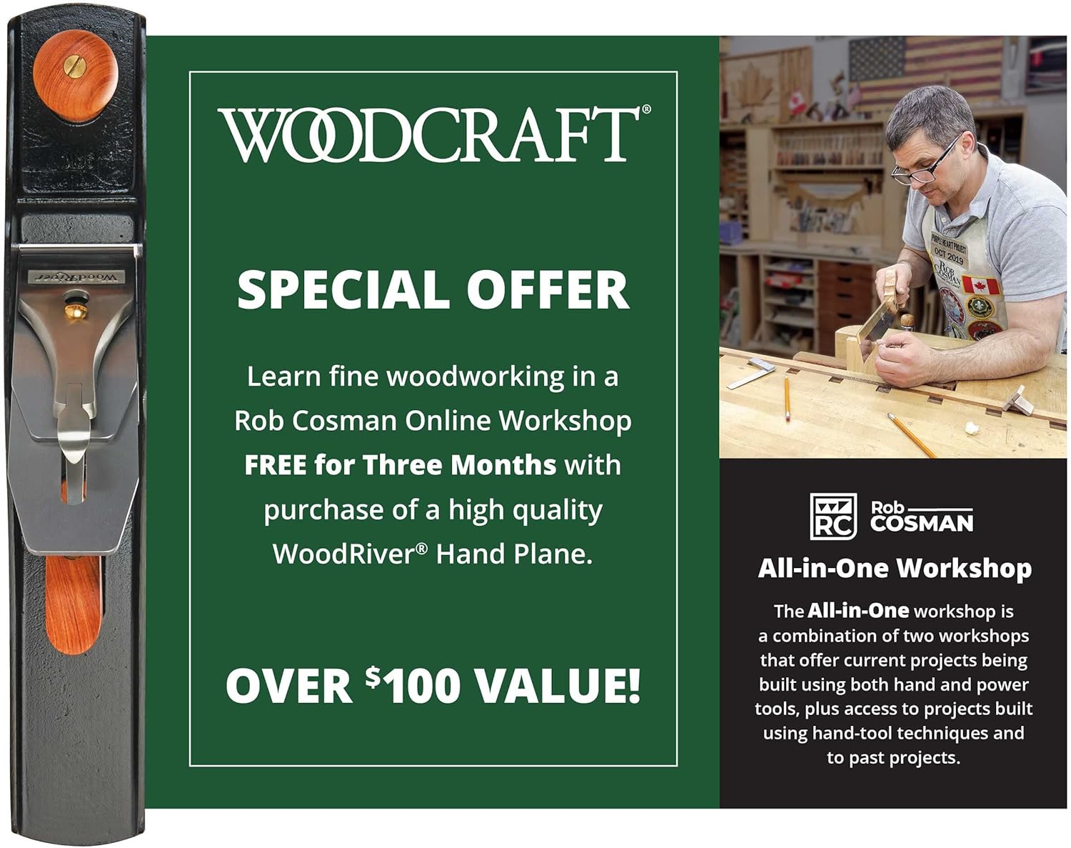 WoodRiver #6 Plano de banco, V3