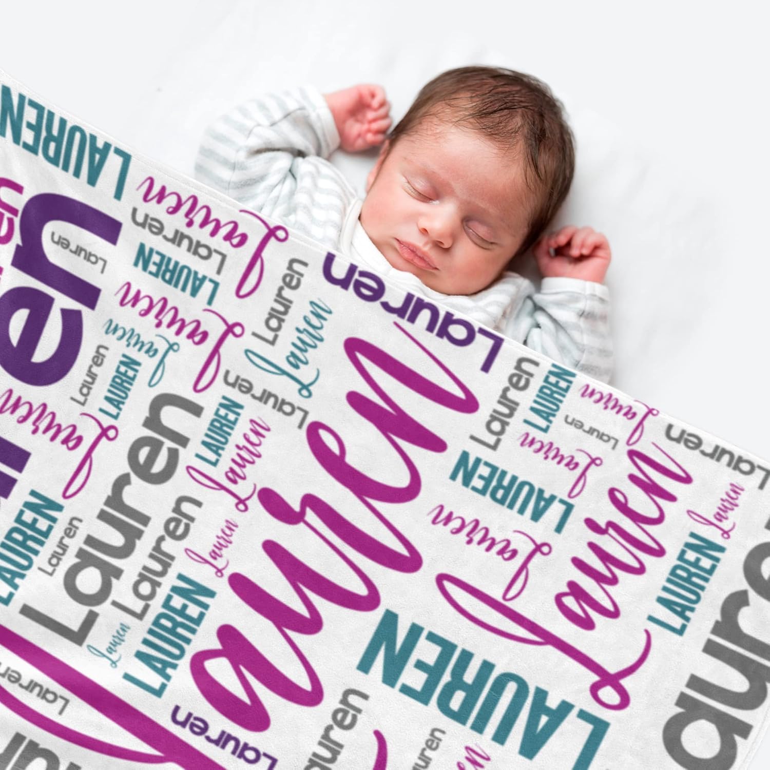 Manta con nombre personalizada para bebé, manta con nombre personalizada para niño y niño, personalizada para cumpleaños recién nacido, baby shower,