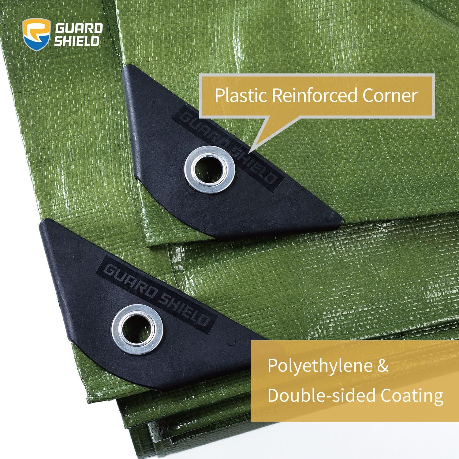 GUARD SHIELD Lona resistente de 20 x 40 pies, cubierta de lona de polietileno impermeable, gruesa, multiusos, de 2564 pulgadas