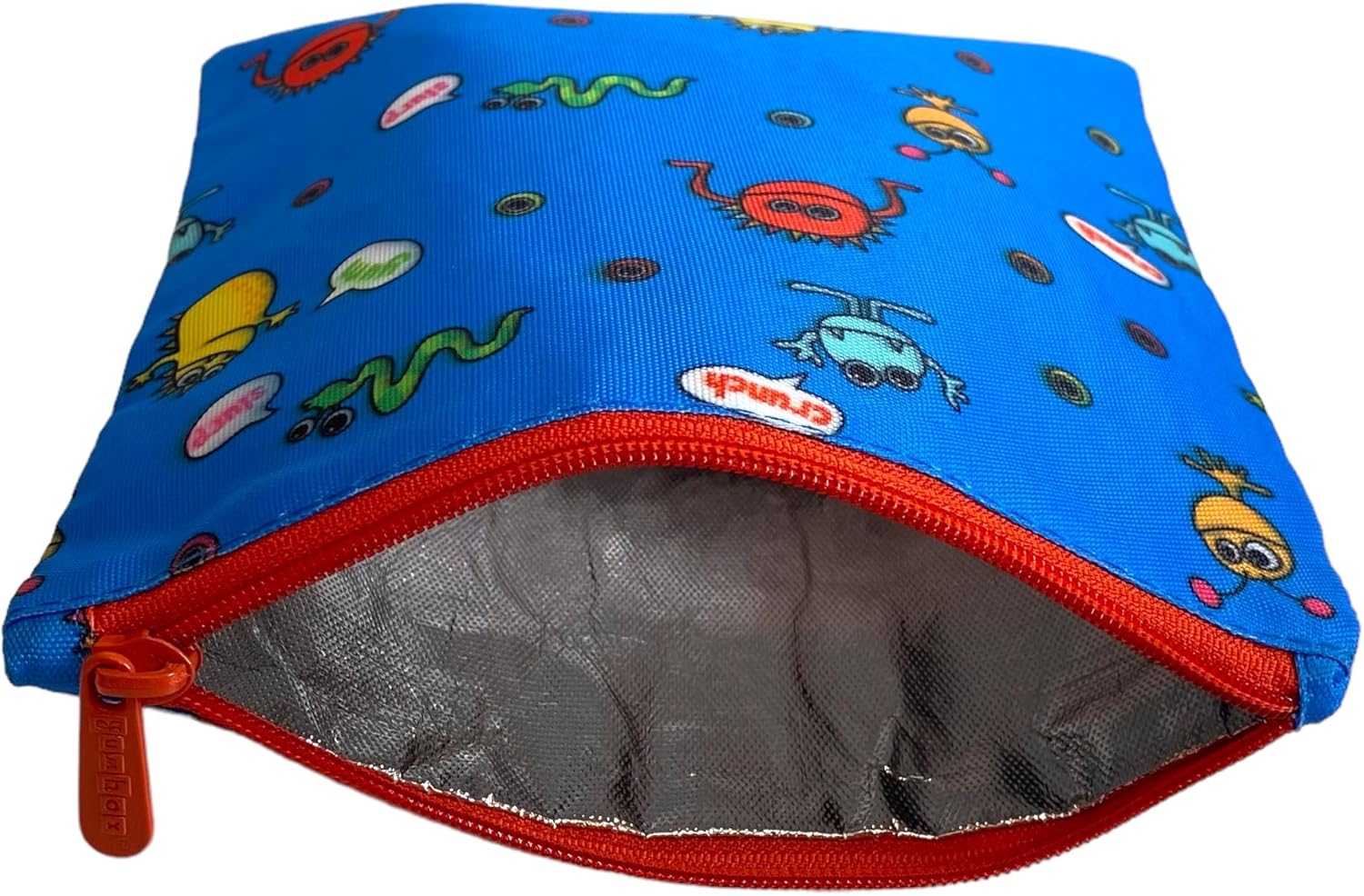 Yumbox Bolsas de tela reutilizables para sándwiches y aperitivos (paquete de 2) con estampados de tiburones atlánticos y monstruos divertidos para