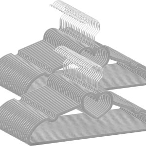 Paquete de 50 perchas de terciopelo gris, perchas antideslizantes de 16 pulgadas para adultos, colgador de ropa delgado con gancho giratorio de 360 Paquete de 50 perchas de terciopelo gris, perchas antideslizantes de 16 pulgadas para adultos, colgador de ropa delgado con gancho giratorio de 360