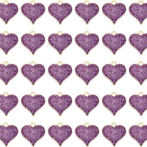 PATIKIL Dije de corazón, 30 piezas de mini dije de corazón encantador de resina a granel, hermoso diseñador lindo para hacer joyas, pulseras, PATIKIL Dije de corazón, 30 piezas de mini dije de corazón encantador de resina a granel, hermoso diseñador lindo para hacer joyas, pulseras,