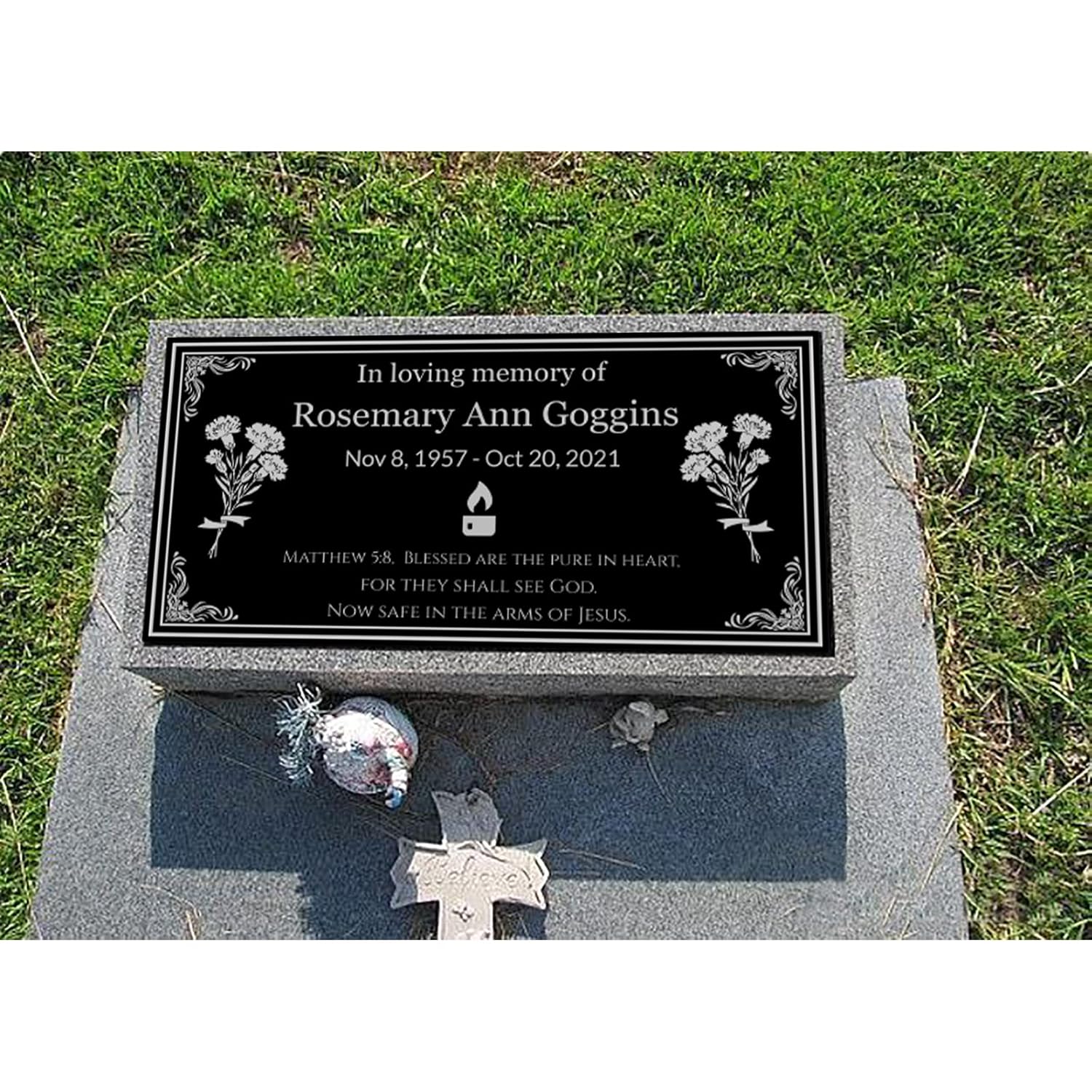 Piedra conmemorativa humana personalizada, lápida para tumbas, decoraciones de tumbas para cementerios, placa conmemorativa al aire libre, piedras
