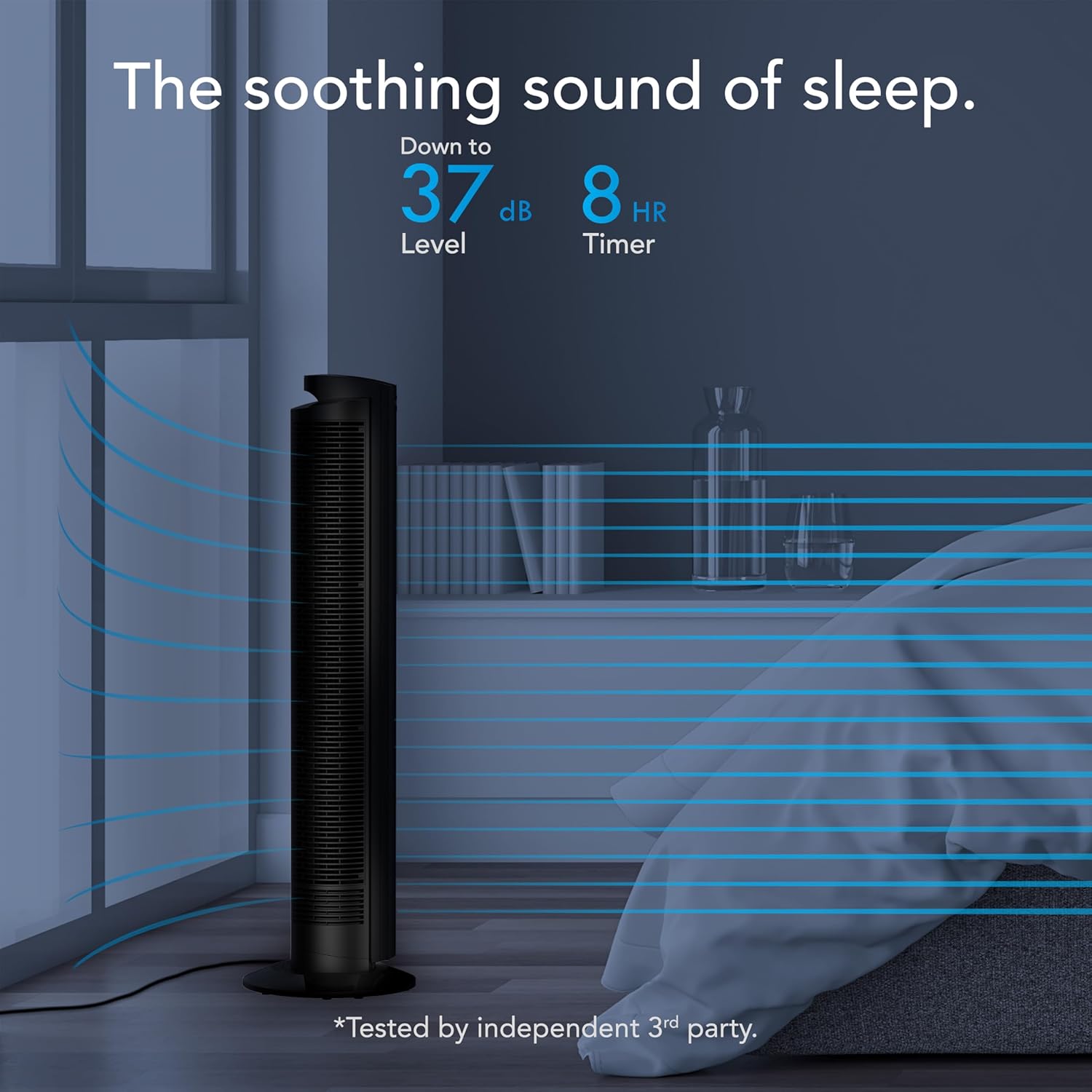 Vornado OZI42 – Ventilador de torre circulador de aire para toda la habitación con control remoto