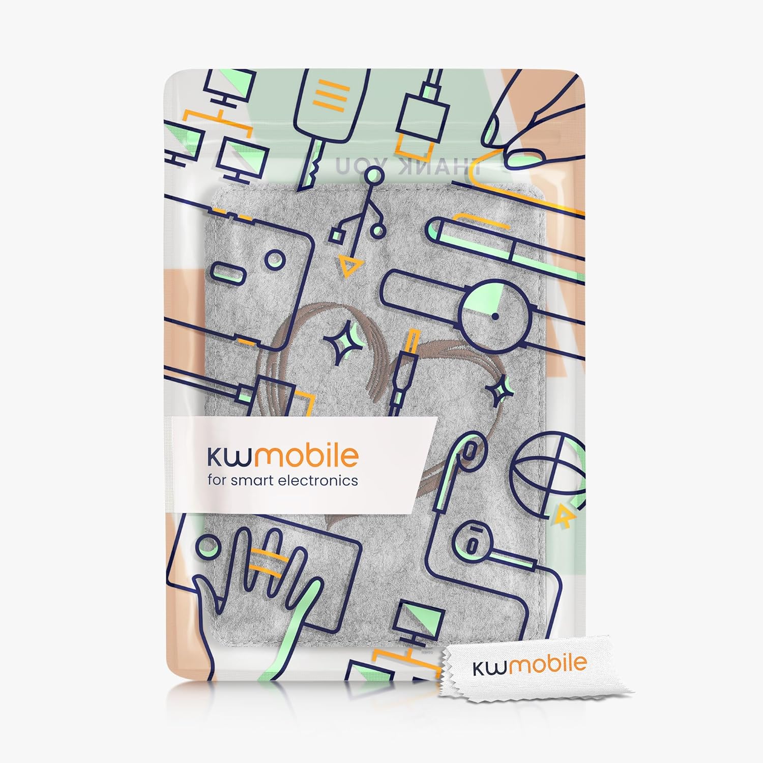 Funda de fieltro de origami compatible con Tienda Kindle Paperwhite 11. generación 2021 – Funda con soporte – Corazón cepillado marrón oscuro