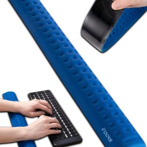 i-Rocks Reposamuñecas para teclado de espuma viscoelástica, reposamuñecas que reduce el dolor para teclado de computadora, base de goma i-Rocks Reposamuñecas para teclado de espuma viscoelástica, reposamuñecas que reduce el dolor para teclado de computadora, base de goma