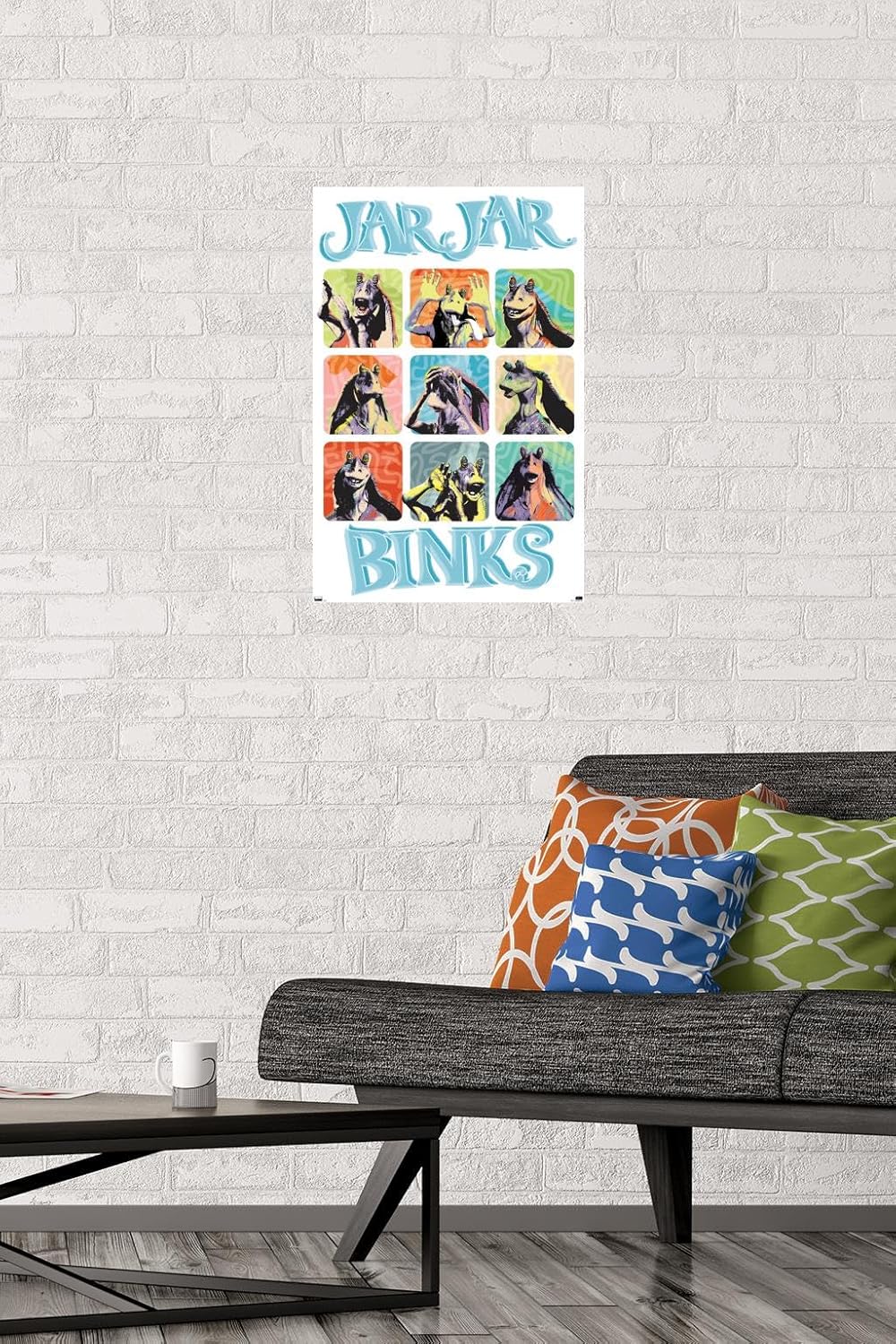Trends International Star Wars The Phantom Menace – Jar Jar Binks Grid – Póster de pared