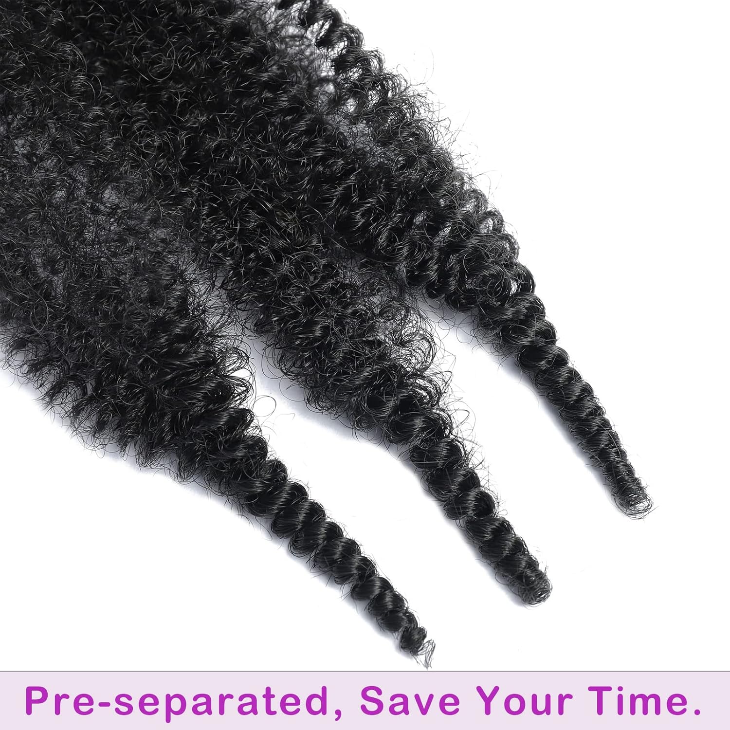 Cabello trenzado Marley Twist de 24 pulgadas, 8 paquetes de cabello afro trenzado elástico preseparado para rizos suaves de mariposa, extensiones de