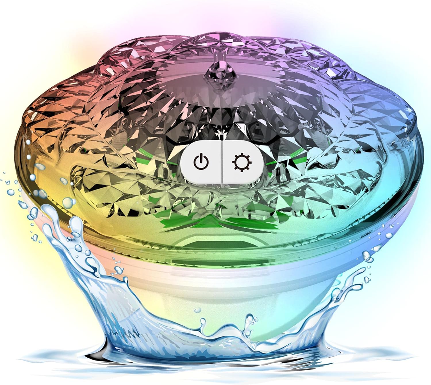 Pyle Bola de luz flotante para piscina, 3 luces solares que cambian de color para piscina, luces flotantes impermeables IP68 recargable, luz