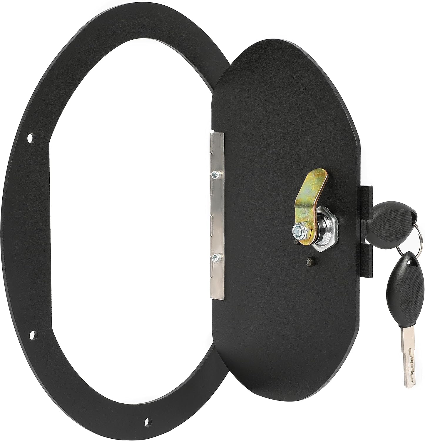 KUAFU Puerta del tanque de combustible con cerradura compatible con Hummer, HMMWV Cualquier modelo con recubrimiento en polvo negro
