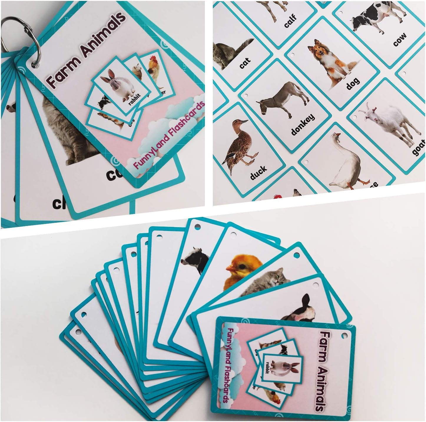 18 unidsset animales de granja regalos niños tarjetas flash inglés tarjeta de bolsillo educativo aprendizaje bebé juguetes para niños pre-jardín de