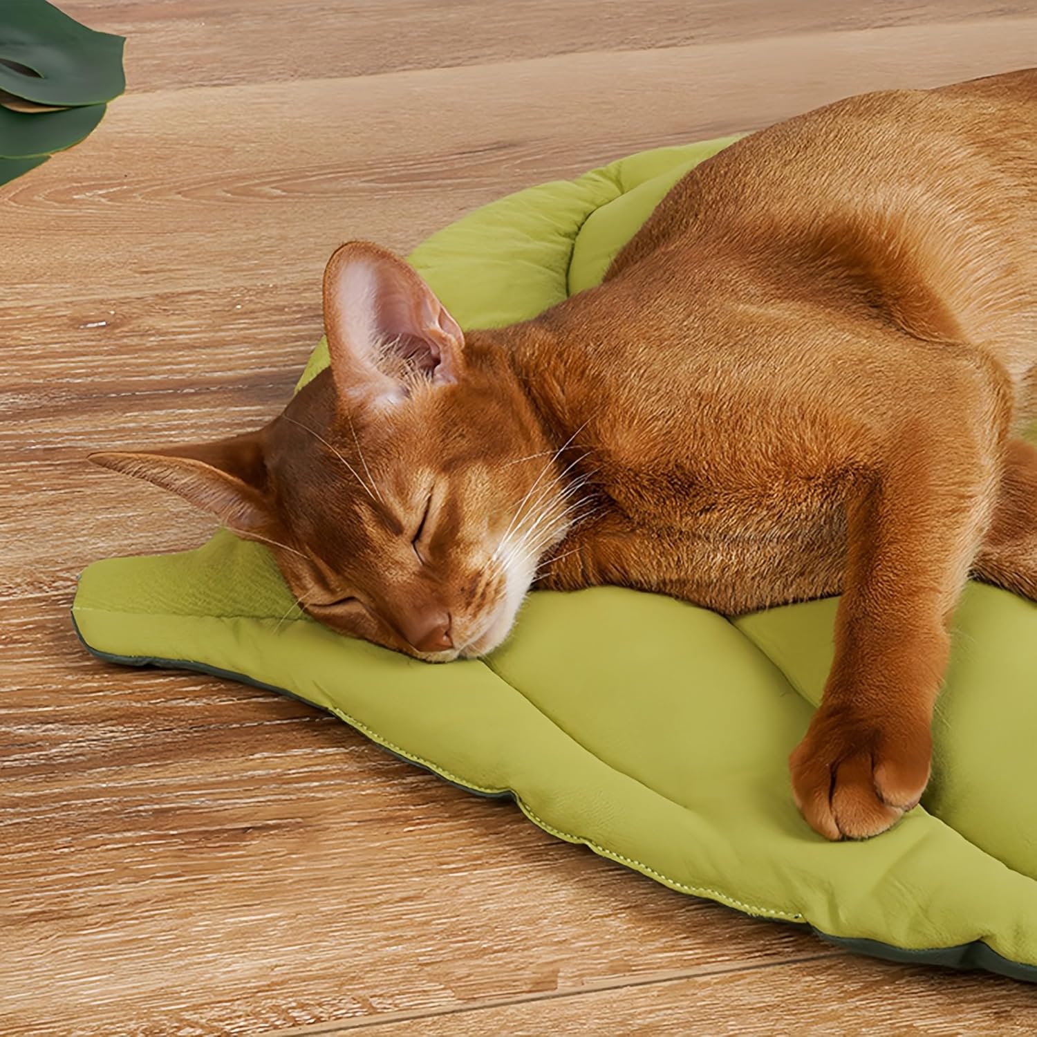 Manta de algodón en forma de hojas para perros y gatos, 1 alfombrilla de doble cara disponible en forma de hoja para perro y gato, manta para