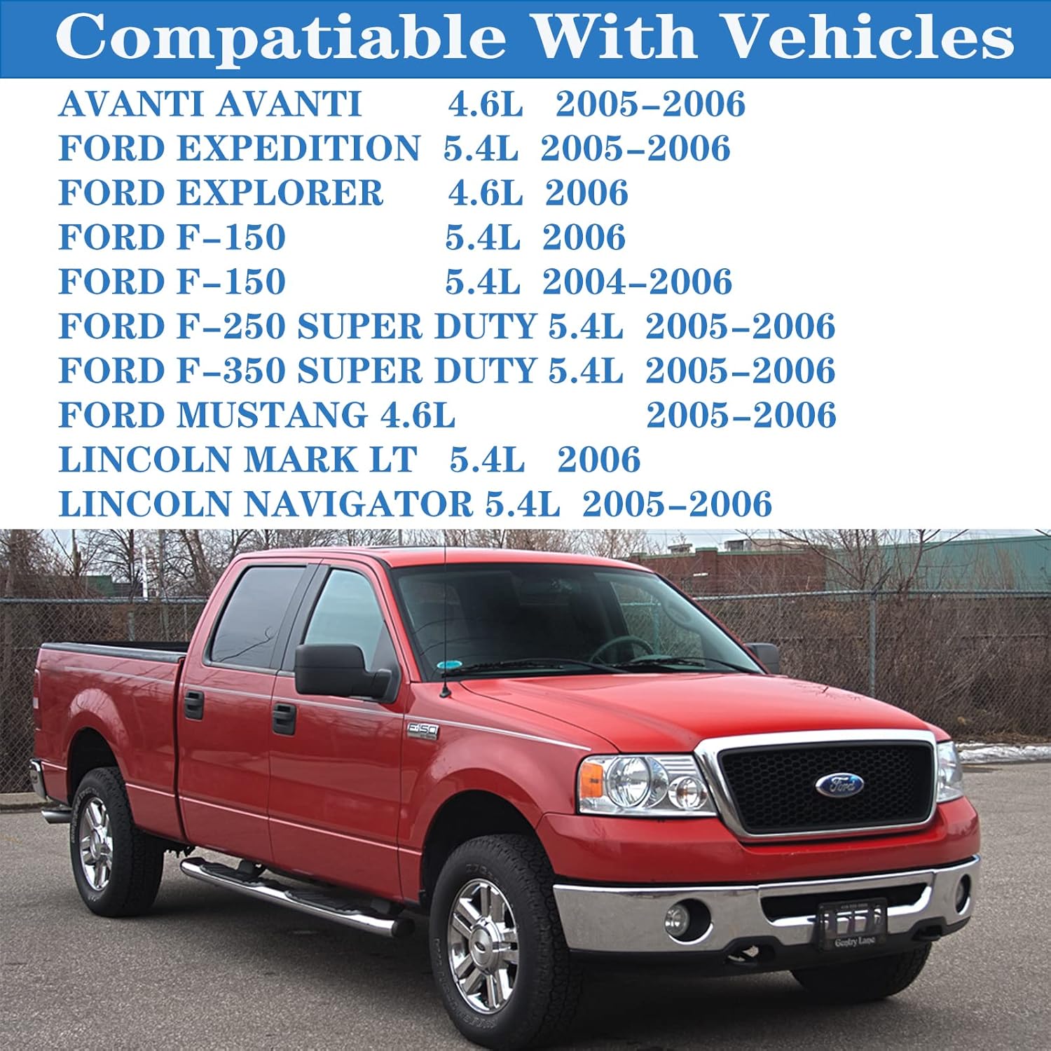 HIHIAV VS50664R VS50372 VCF330-C Junta de tapa de válvula de cabeza de motor compatible con Ford F150 F250 F350 Expedition Explorer Mustang Lincoln