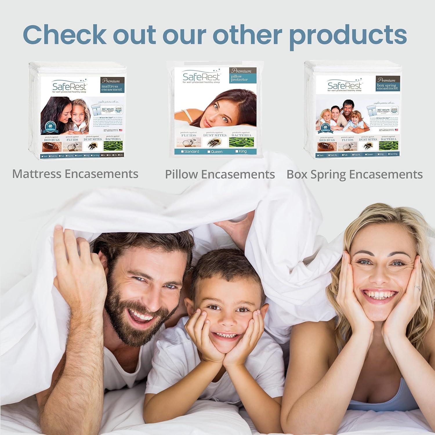 Protector de colchón impermeable hipoalergénico SafeRest Premium Libre de Vinilo PVC y ftalato - Imagen 4