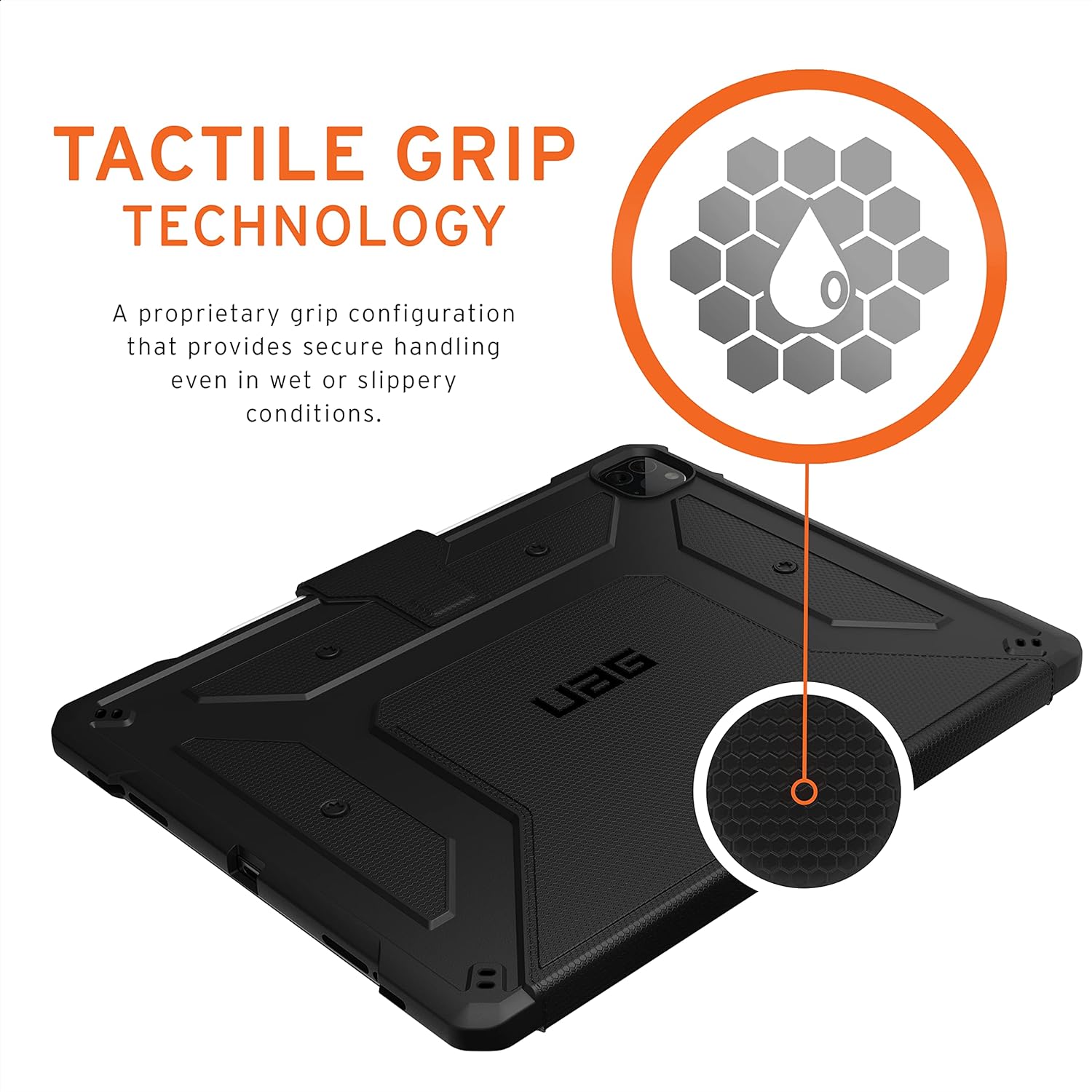 URBAN ARMOR GEAR UAG – Funda para iPad Pro de 12.9 pulgadas, color negro, 5 generación 2021 A2378, A2379, A2461, A2462 Metropolis, resistente y