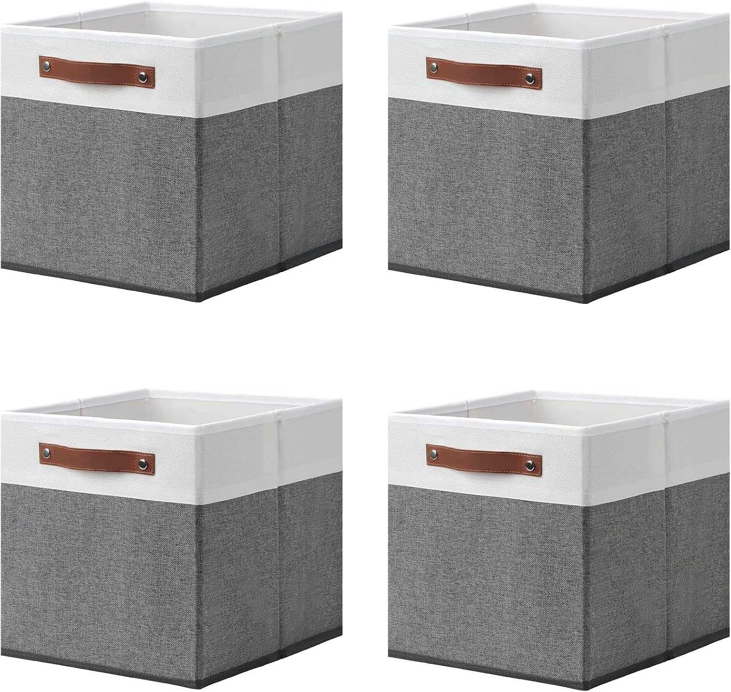 Cubos de almacenamiento de 11 x 11 pulgadas, paquete de 4 cubos de almacenamiento plegables para armario y caja de almacenamiento para ropa,