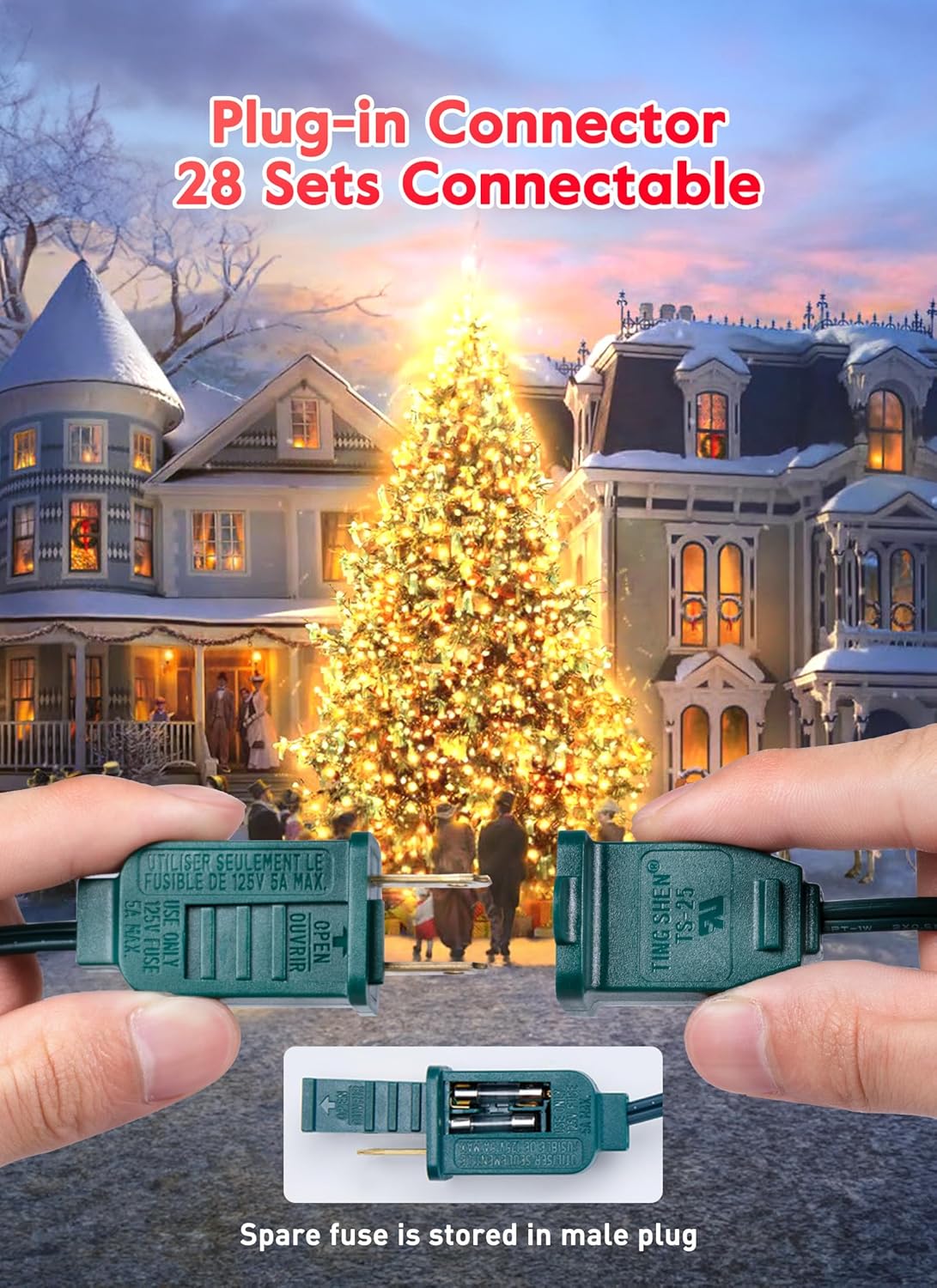 Luces LED vintage C9 de Navidad para exteriores, cadena de luces C9 de 25 pies con 25 bombillas mate inastillables, luces impermeables conectables