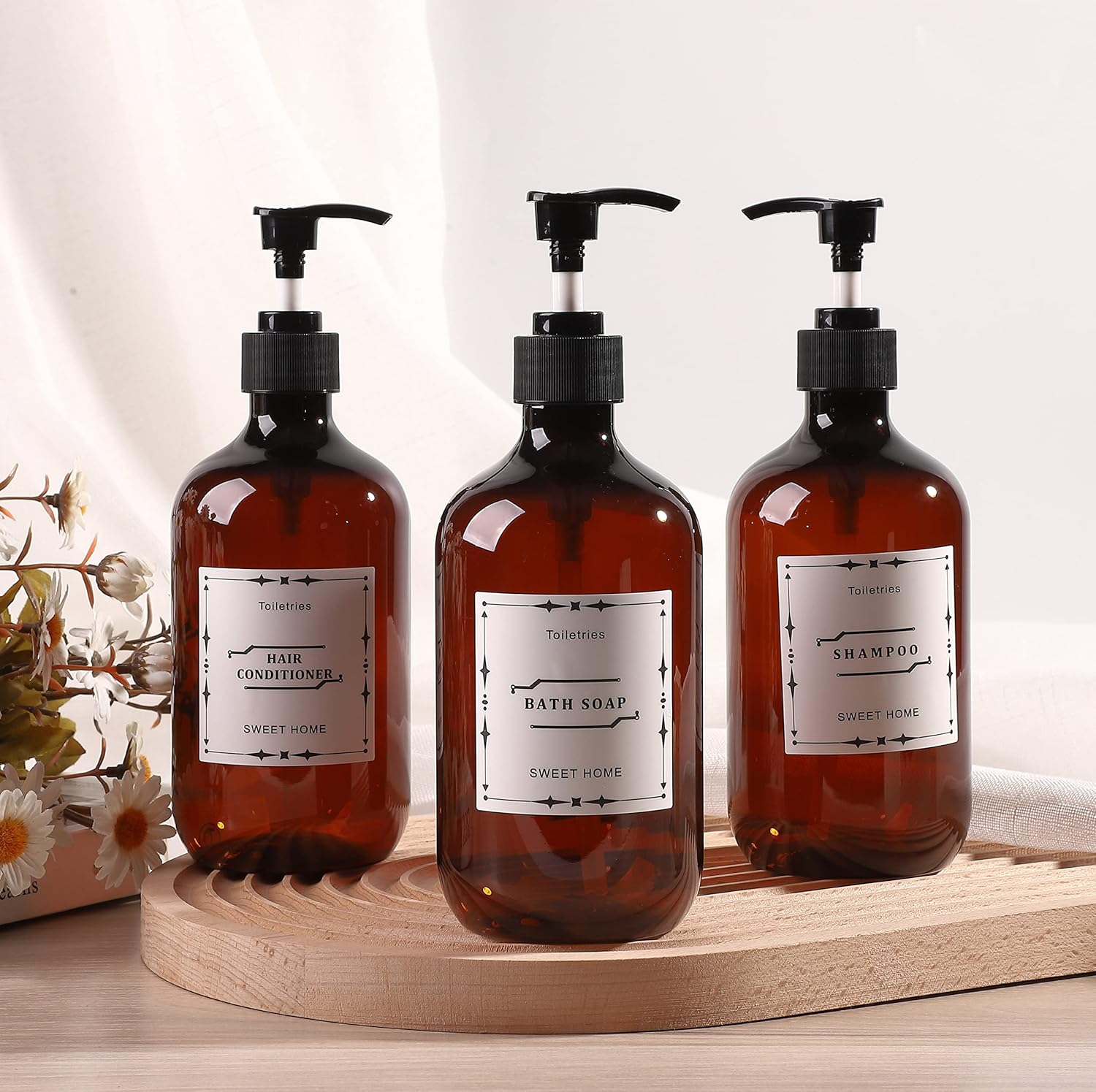 BQRIH Dispensador de champú y acondicionador, dispensador de champú de ducha 3 en 1, dispensador de champú de 3 cámaras sin taladro, dispensador de