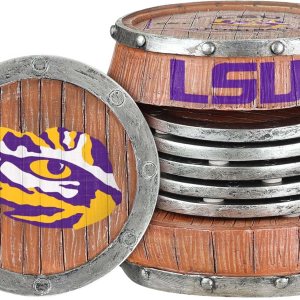FOCO NCAA College Team Logo 5-Pack Barrel Beverage Drink Coaster Set FOCO NCAA College Team Logo 5-Pack Barrel Beverage Drink Coaster Set