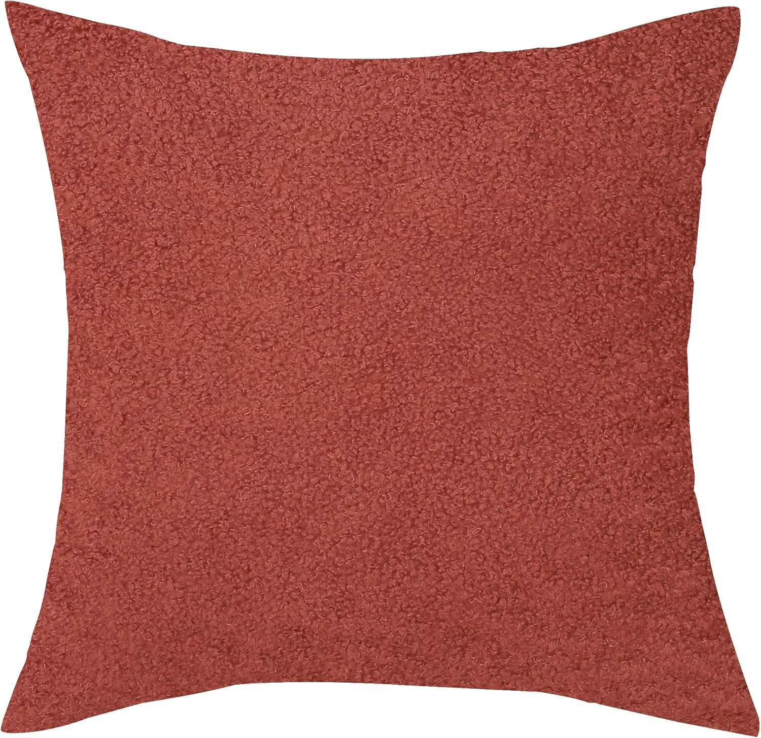 TangDepot Paquete de 2 fundas de almohada lujosas y esponjosas de piel de oveja sintética, fundas de almohada cuadradas, fundas de almohada para