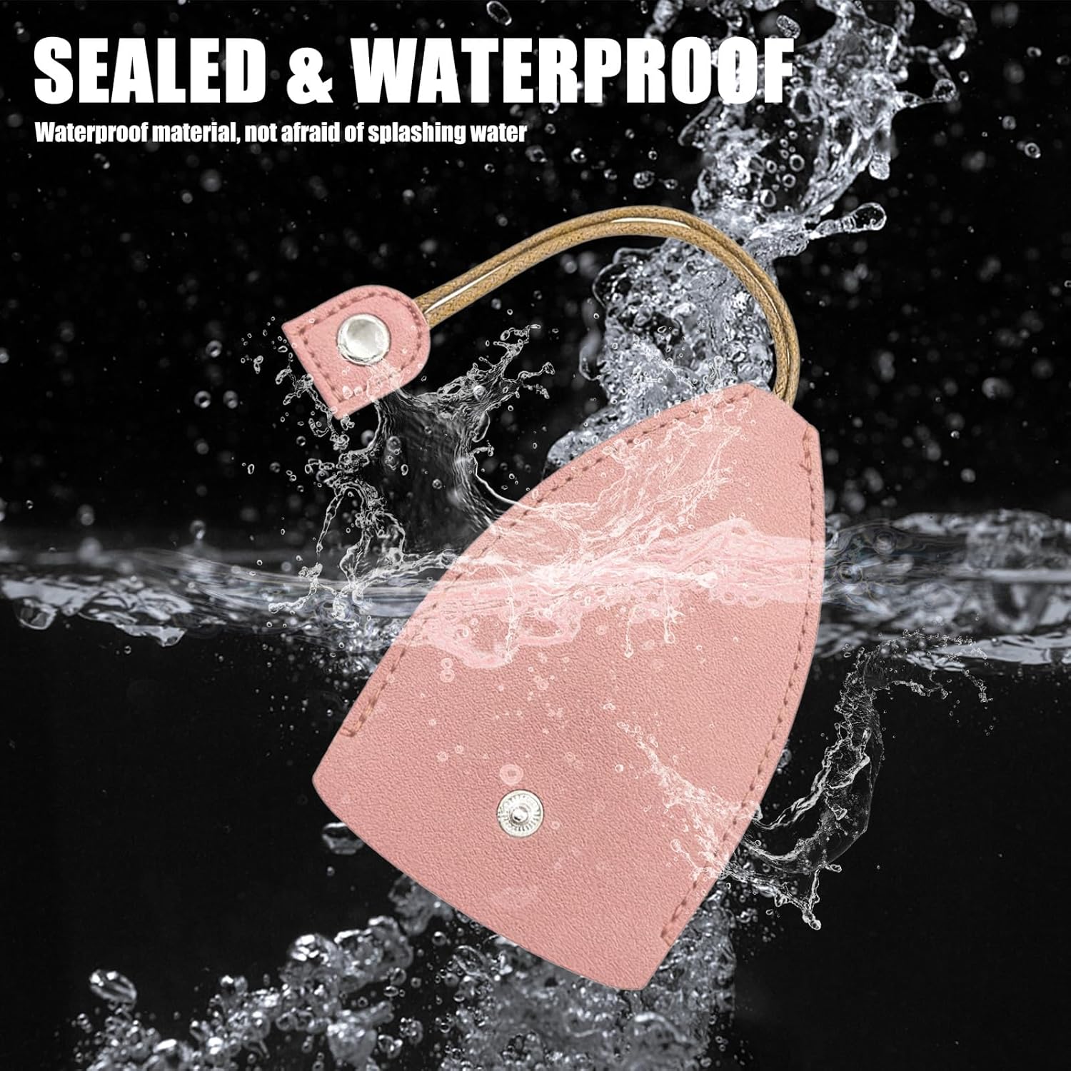 Funda protectora para llave de automóvil, de piel sintética, bolsa de almacenamiento extraíble con control remoto, adecuada para la mayoría de