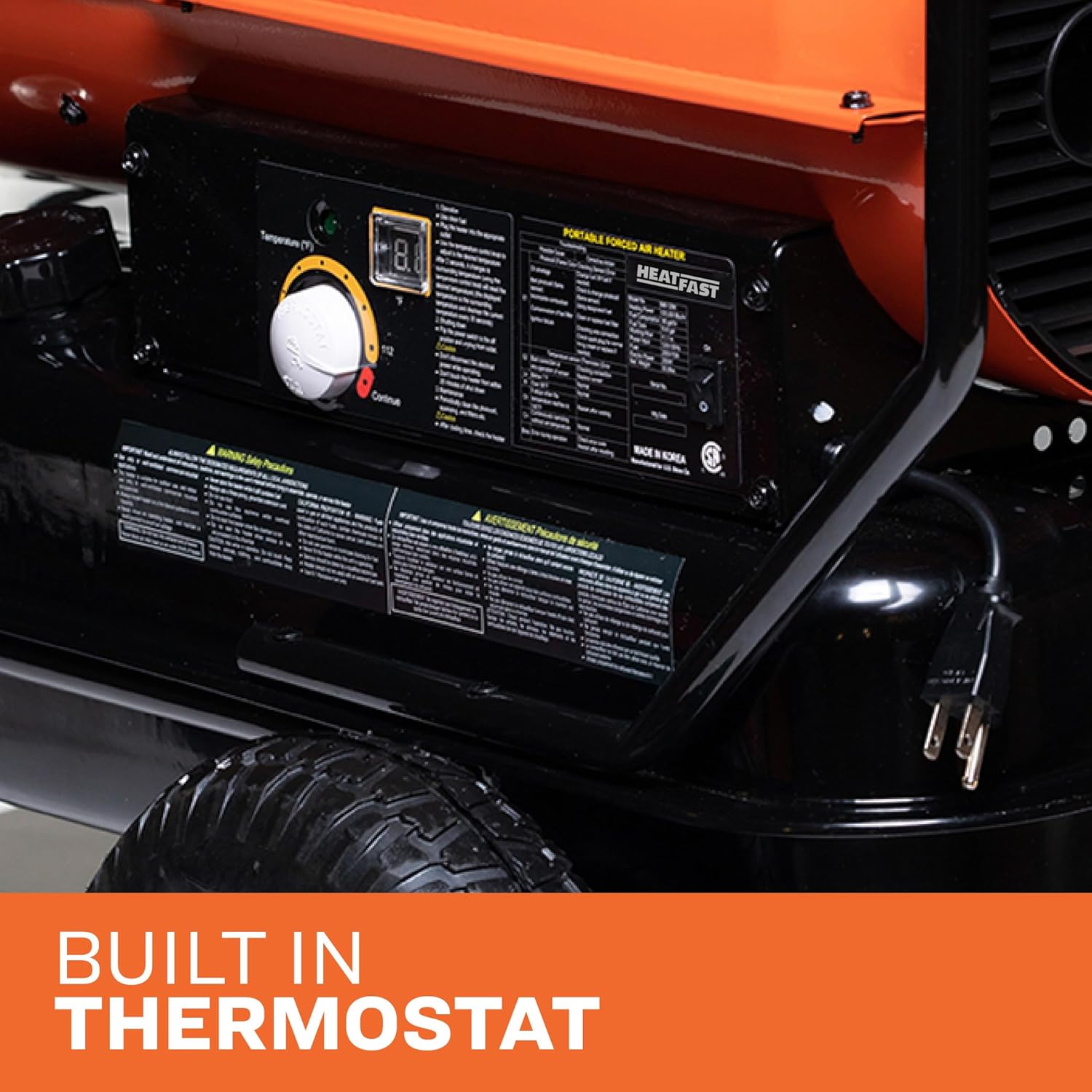 HeatFast HF175K Calentador de espacio portátil para el hogar, lugar de trabajo, sitio de construcción, queroseno de aire forzadosalamandra diésel