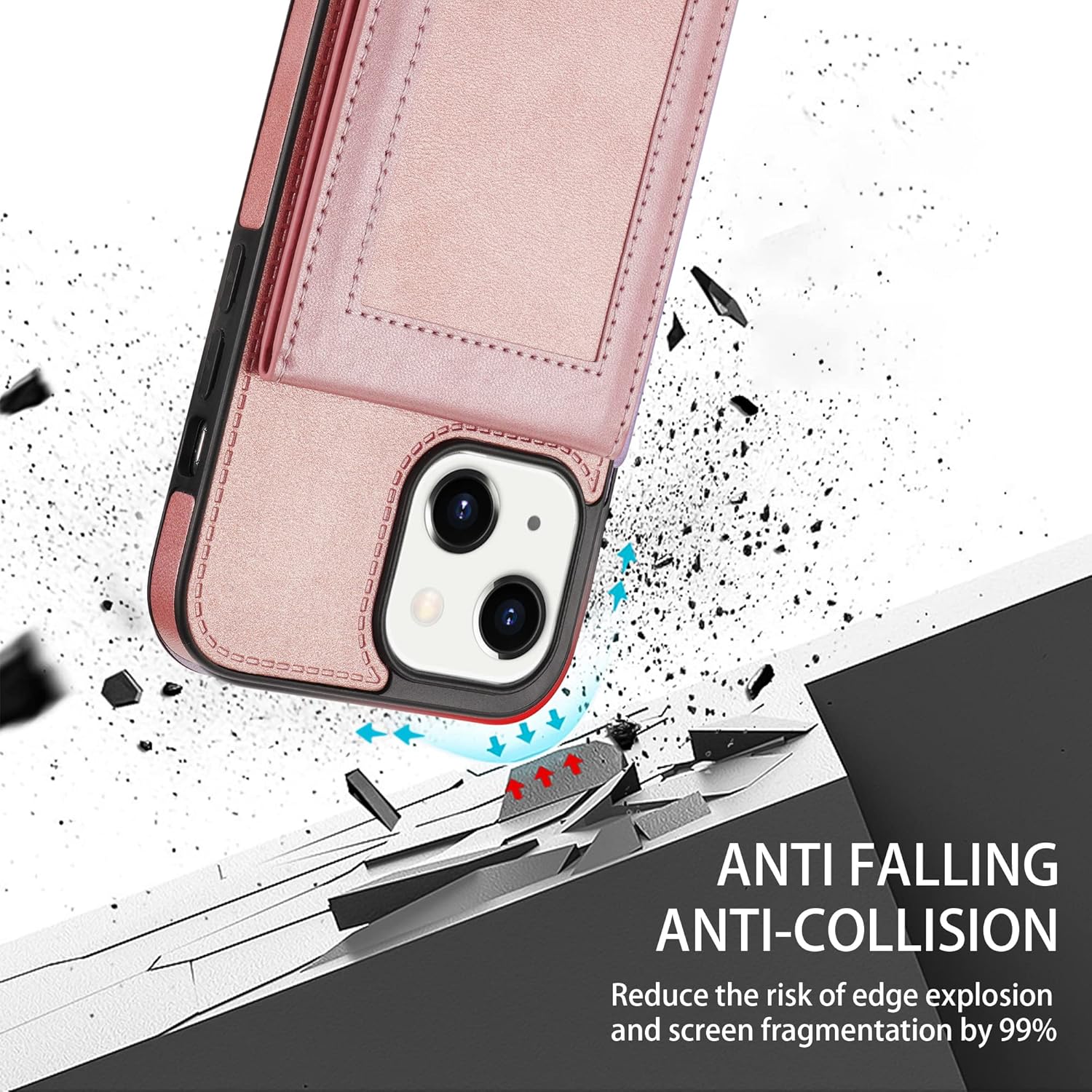 Funda compatible con iPhone 13 Mini de 5.4 pulgadas con soporte de cuero para tarjetas de crédito, cierre magnético, accesorios para celulares,