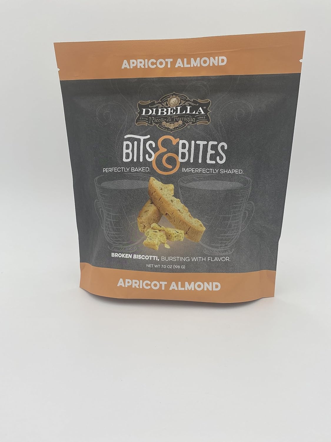 Dibella Biscotti Broken Bits and Bites, 7 oz  Same Great Biscotti Just Imperfect Broken Shapes (almendra albaricoque)
