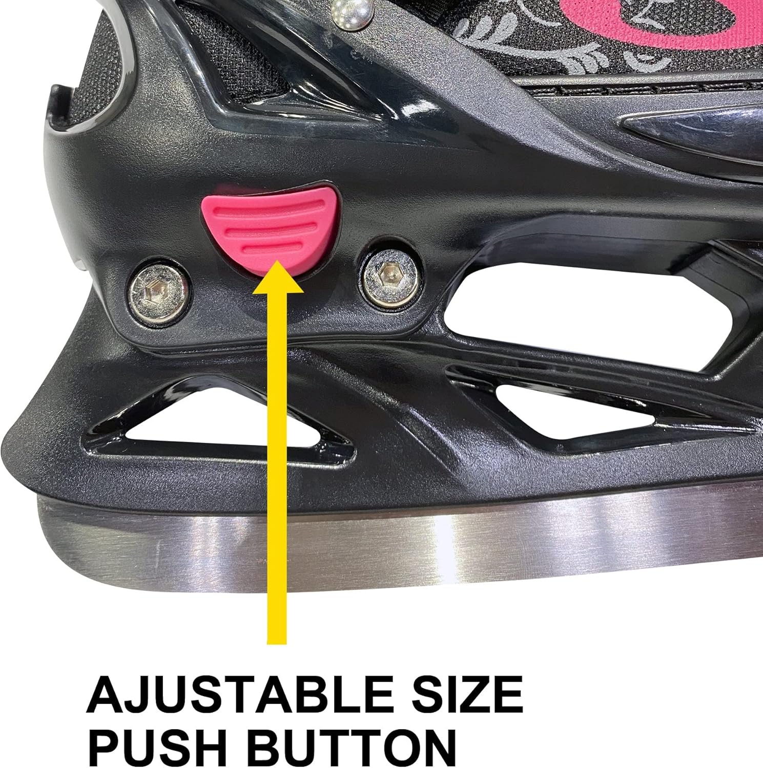 Patines de hielo ajustables – Patines de hockey para niños y niñas – Patines de hielo aislados para niños con 3 tamaños de ajuste