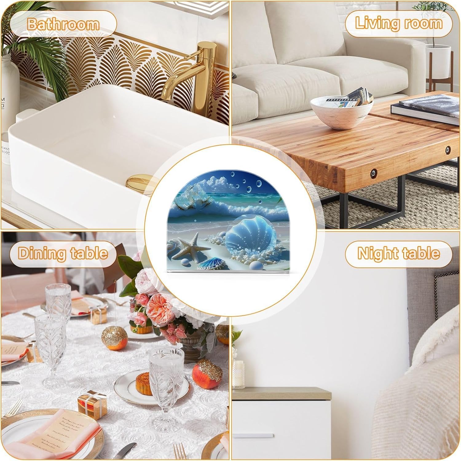 Servilletero de acrílico  Soporte para toallas de papel en transparente  Moderno soporte decorativo para servilletas de invitados para el hogar,