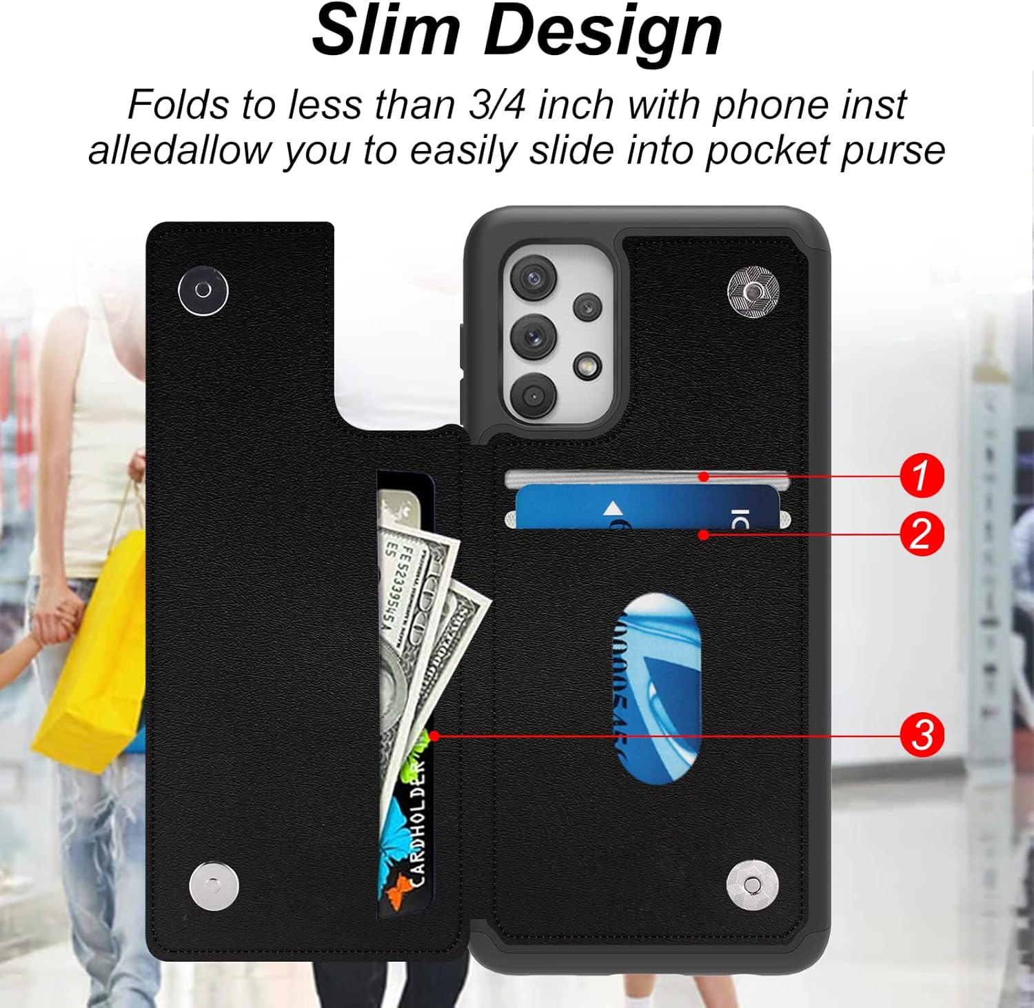 Funda para Moto G Stylus 5G 2022, piel sintética con patrón de calavera, doble capa, resistente, a prueba de golpes, con tarjeta de crédito