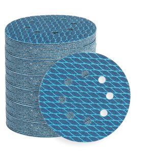 Discos de lijado con forma de diamante de 5 pulgadas y 8 agujeros, grano 180, 50 discos de lijado de gancho y bucle para lijadoras orbitales y Discos de lijado con forma de diamante de 5 pulgadas y 8 agujeros, grano 180, 50 discos de lijado de gancho y bucle para lijadoras orbitales y