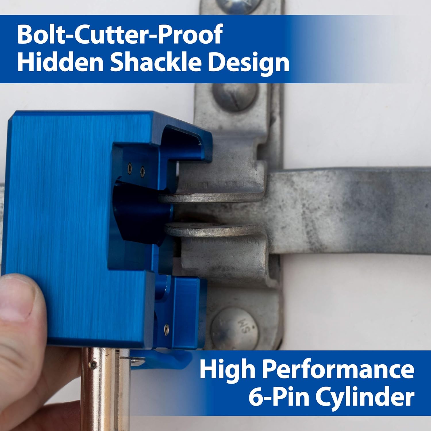 PACLOCK ‘s UCS-81A Bloqueo de Remolque, Compre American Act obediente, aluminio anodizado plateado, menos cilindro, grillete oculto