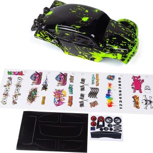 SummitLink Cuerpo personalizado verde fangoso sobre negro compatible con escala 110 RC coche o camión (camión no incluido) STB-BG-01 SummitLink Cuerpo personalizado verde fangoso sobre negro compatible con escala 110 RC coche o camión (camión no incluido) STB-BG-01