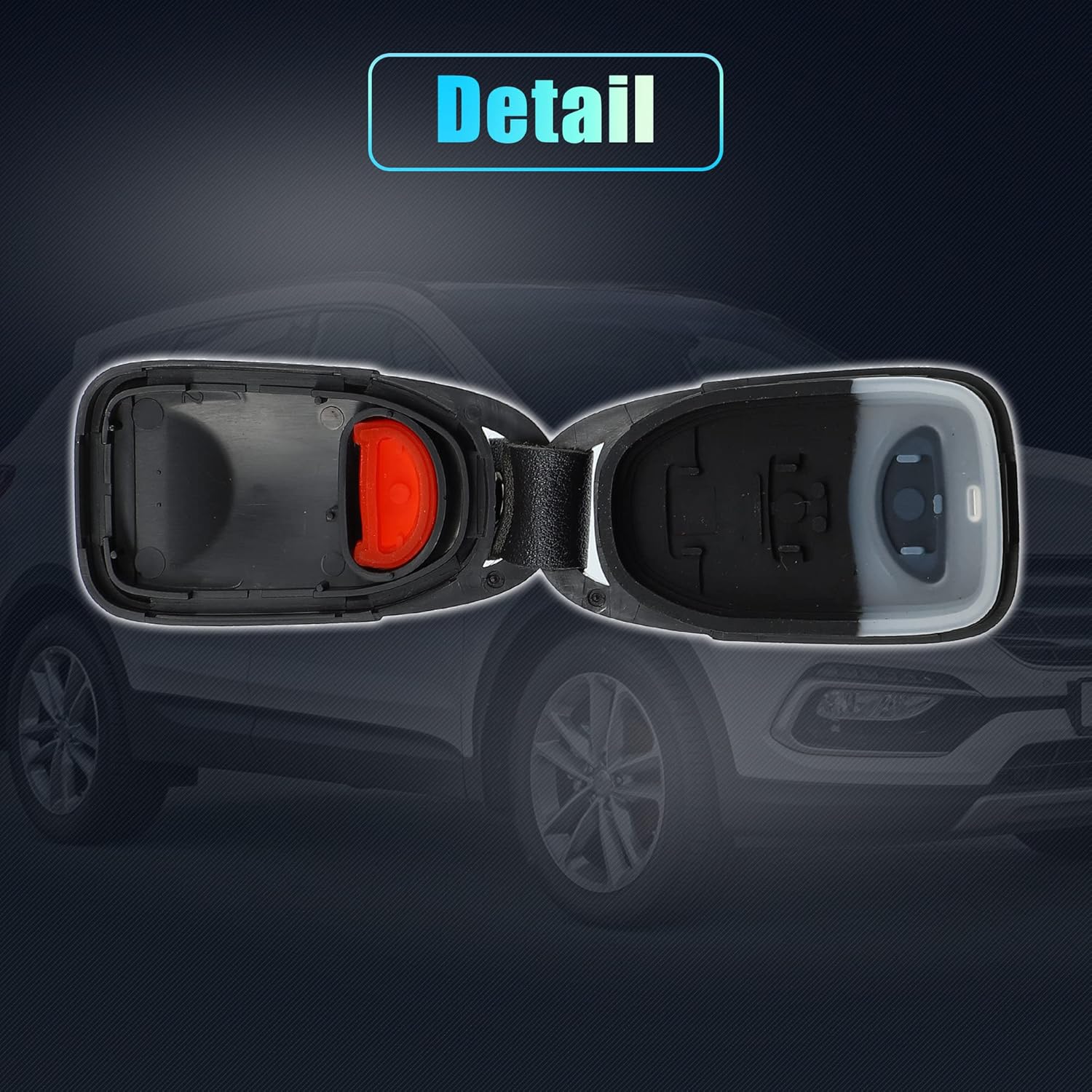 X AUTOHAUX Funda de repuesto para llavero de 3 botones sin llave para Hyundai Tuscon 2005-2016 para Kia sin chip, color negro