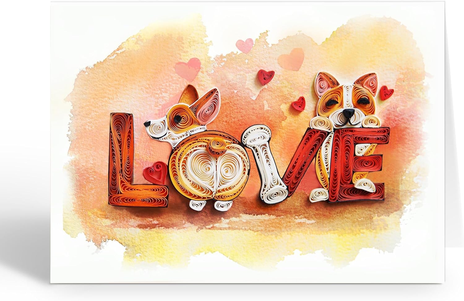 QUILLCRAFT Divertida tarjeta para el día de la madre, día de la madre del perro Corgi, tarjeta de felicitación de 5 x 7 pulgadas, bonita tarjeta de