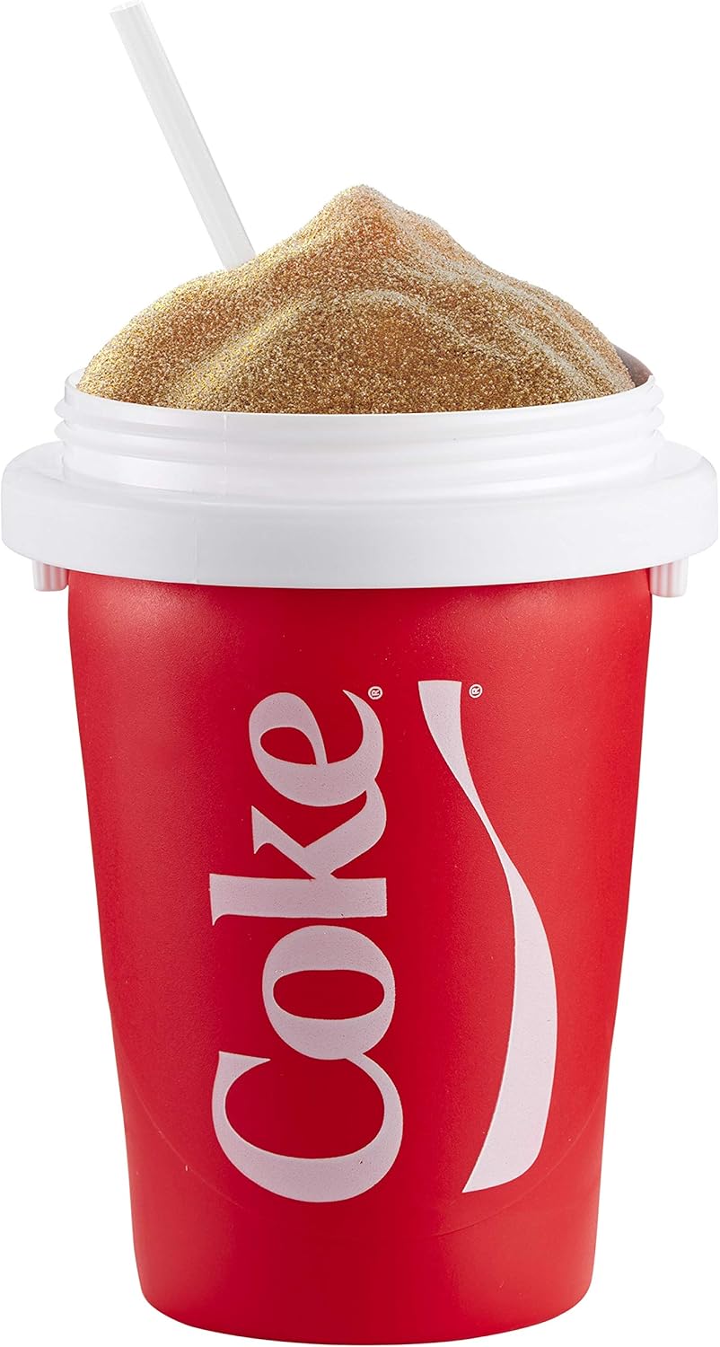 ChillFactor Coca Cola Slushy Maker – Vaso reutilizable para hacer granizados, granizados caseros. Taza para exprimir para hacer granizados, juguetes