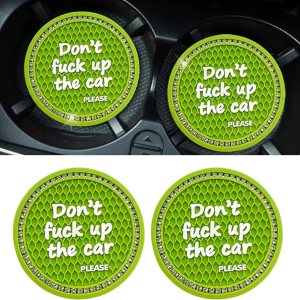 2 posavasos brillantes para automóvil, 2.75 pulgadas, aislamiento de silicona, posavasos con textura de panal de abeja de diamantes de imitación, 2 posavasos brillantes para automóvil, 2.75 pulgadas, aislamiento de silicona, posavasos con textura de panal de abeja de diamantes de imitación,