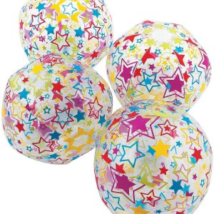 Fun Express Pelota de playa con estampado de estrellas de neón – Juguetes – 12 piezas Fun Express Pelota de playa con estampado de estrellas de neón – Juguetes – 12 piezas
