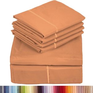 Sacred Thread Juego de sábanas de rayón de 6 piezas de bambú, juego de ropa de cama y fundas de almohada con bolsillos profundos, ropa de cama Sacred Thread Juego de sábanas de rayón de 6 piezas de bambú, juego de ropa de cama y fundas de almohada con bolsillos profundos, ropa de cama