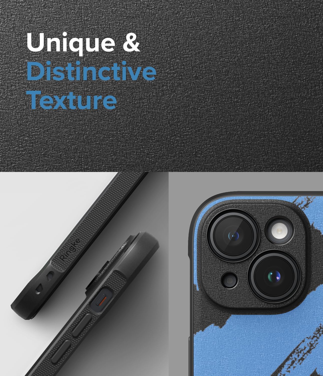 Ringke Onyx Se siente bien en la mano Funda compatible con iPhone 15, tecnología antihuellas, antideslizante, agarre mejorado, a prueba de manchas,