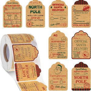 720 etiquetas autoadhesivas de regalo de Navidad, etiquetas de papel kraft de Navidad, etiquetas de papel de estraza natural, etiquetas de papel de 720 etiquetas autoadhesivas de regalo de Navidad, etiquetas de papel kraft de Navidad, etiquetas de papel de estraza natural, etiquetas de papel de