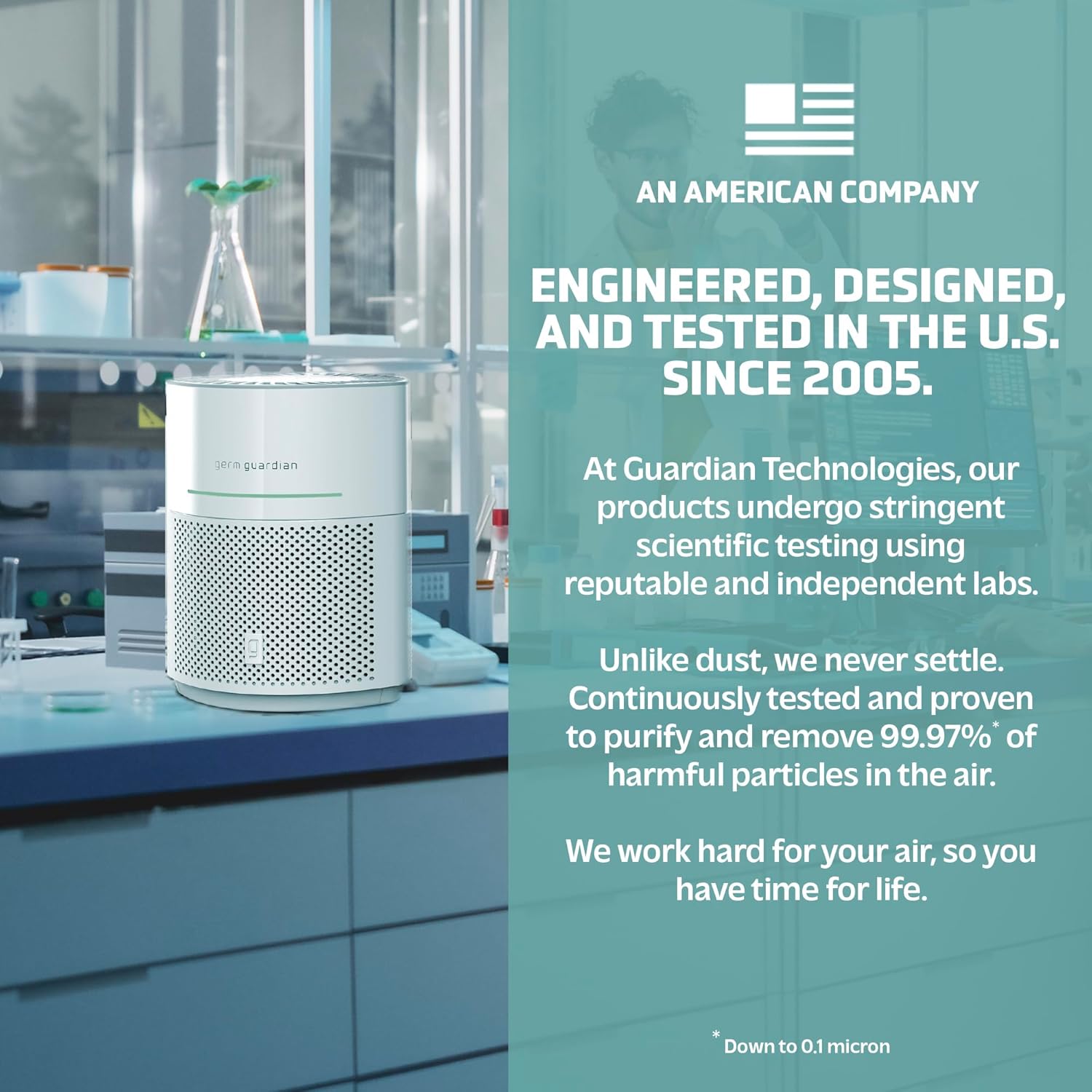 Germ Guardian AirSafe+ Purificador de aire inteligente AC3000W + GermGuardian Filter V Toxin Clear HEPA Filtro de repuesto para purificador de aire