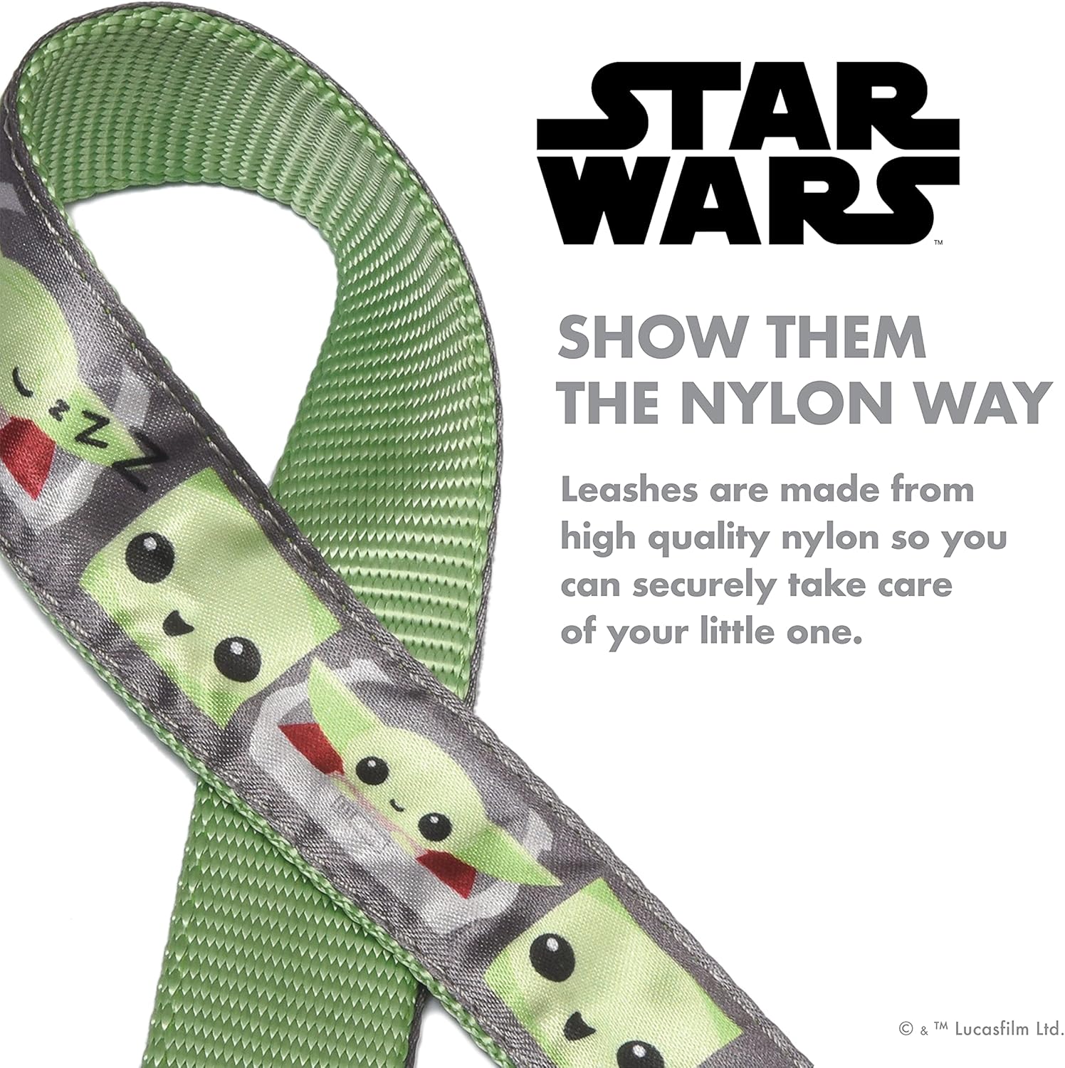 Star Wars for Pets The Mandalorian The Child – Correa para perro de 6 pies  Correa de perro de 6 pies se fija fácilmente a cualquier collar o arnés