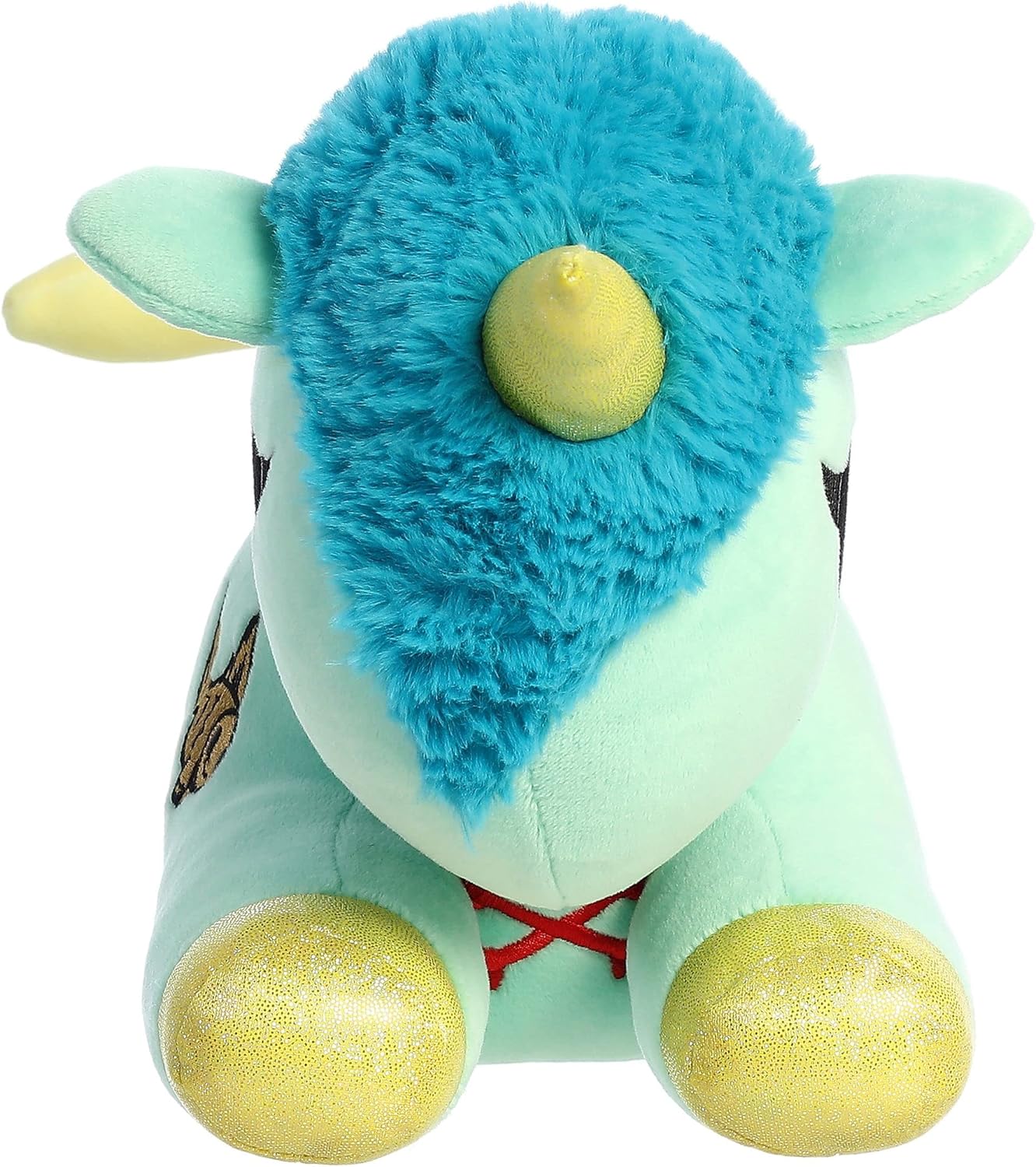 Aurora Enchanting  Tokidoki Squishy Animal de peluche verde mar – Diseño brillante y colorido – Peluche de pieza de exhibición – Amarillo 13 pulgadas