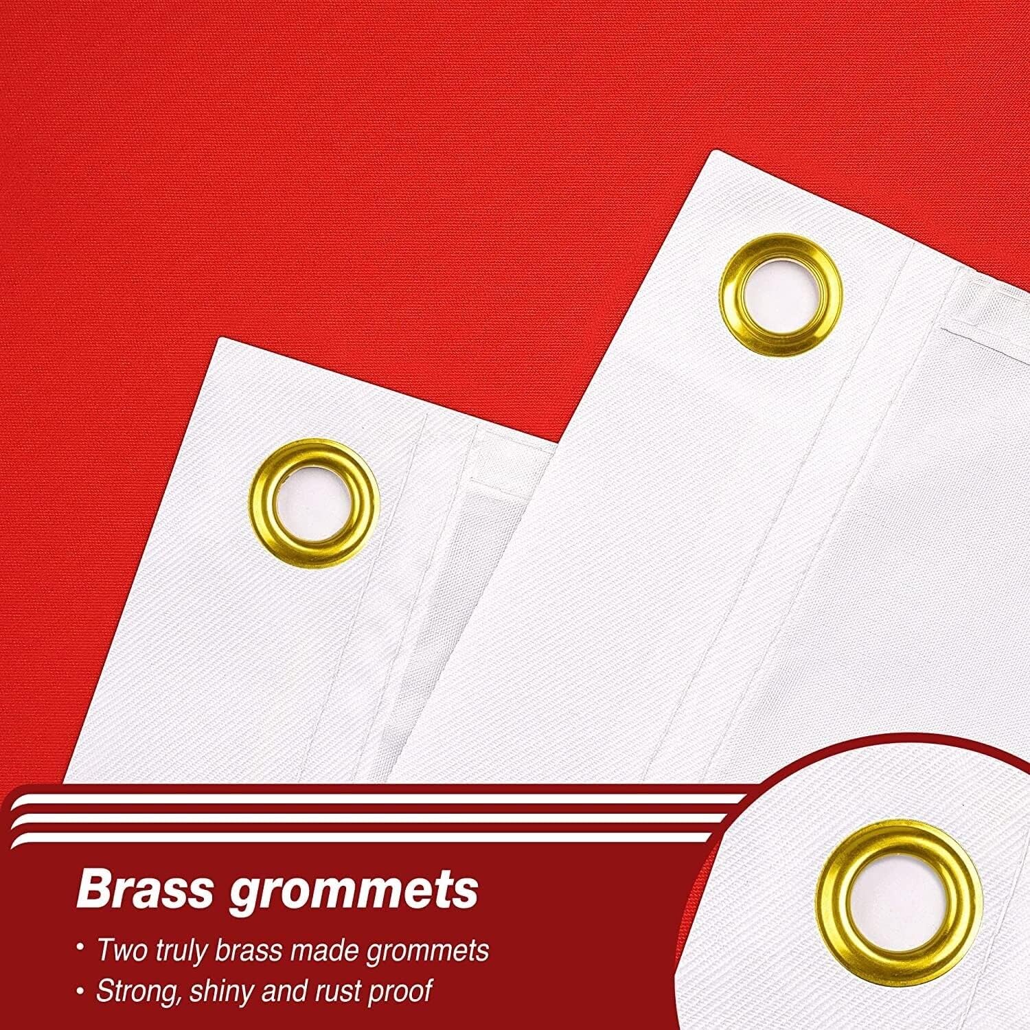Premium Grand Opening Red   Windless Flag & 16′ Flagpole KitGround