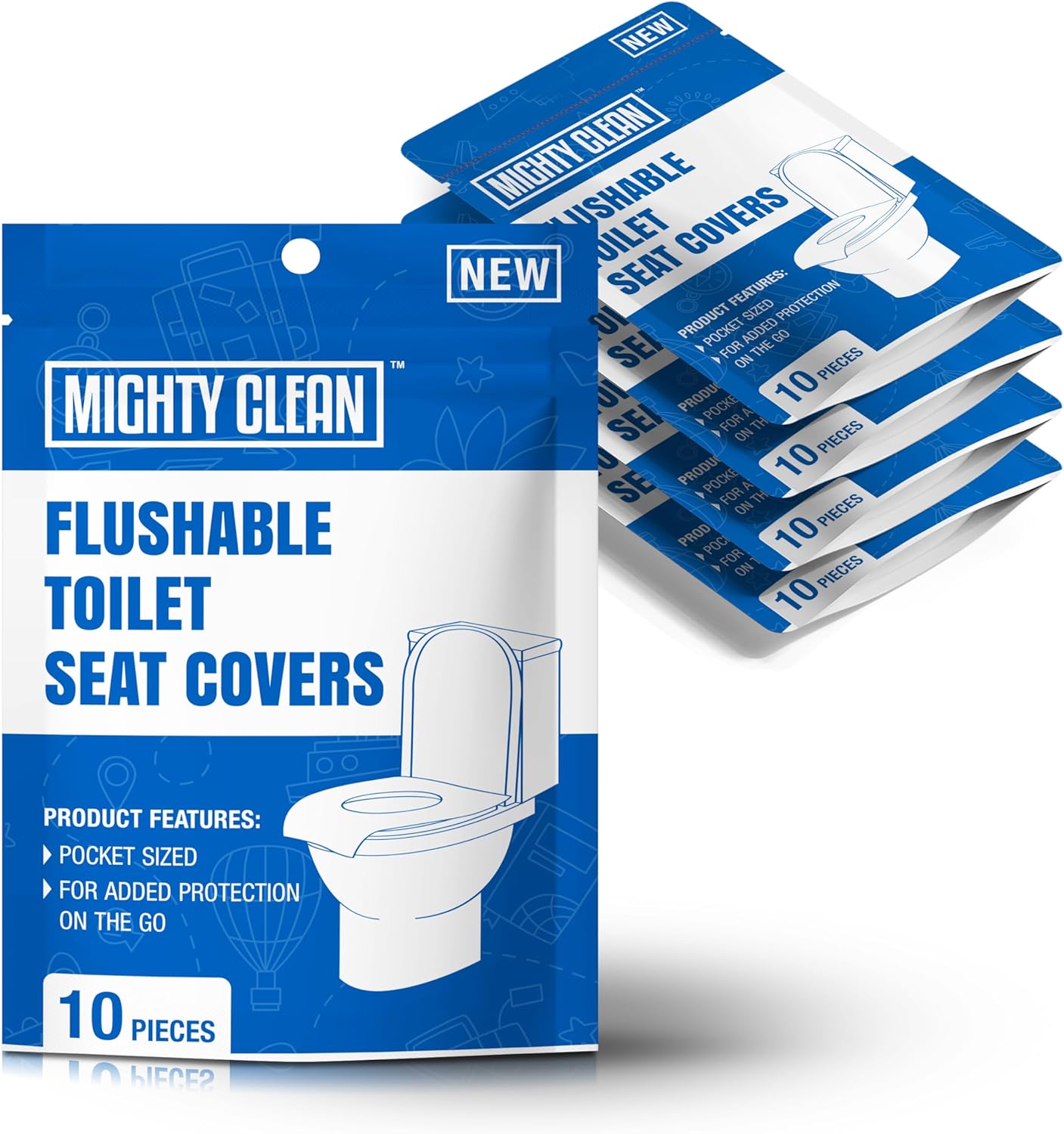 Fundas de asiento de inodoro desechables, tamaño XL mejorado, fundas de papel biodegradables para adultos, niños, niños pequeños, esenciales de
